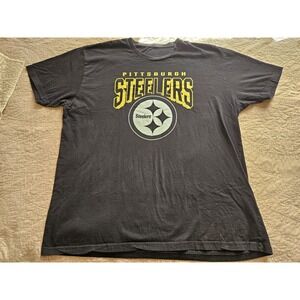 NFL Properties Pittsburgh Steelers Black Graphic Print Short Sleeve T-Shirt, XXL
